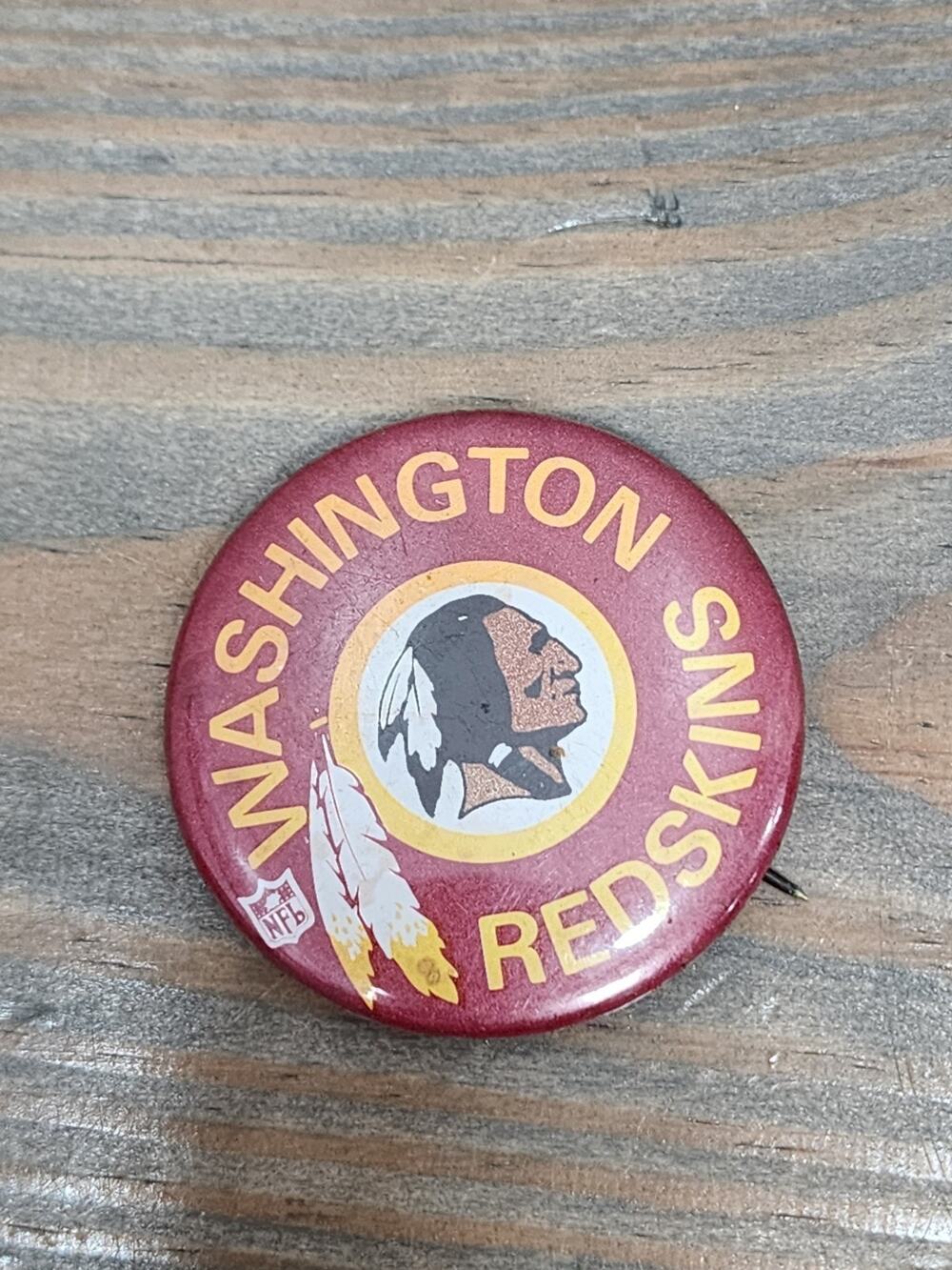 Vintage NFL Washington Redskins ~1.5” Football Collector Button Pin